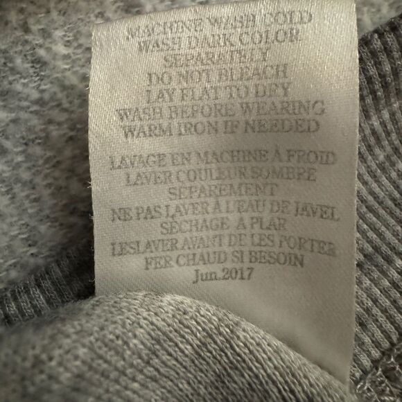 Z Supply gray inside out long sleeved crew neck sweatshirt L - Picture 9 of 9